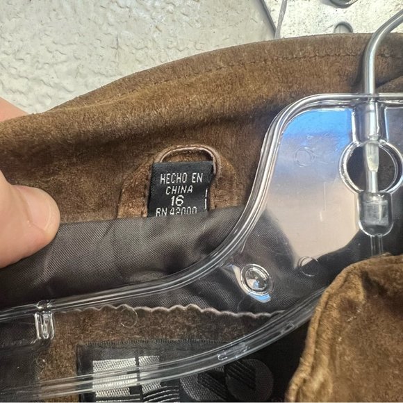 VINTAGE LEATHER SUEDE MULTI COLOR BOMBER JACKET 80S - Picture 4 of 12